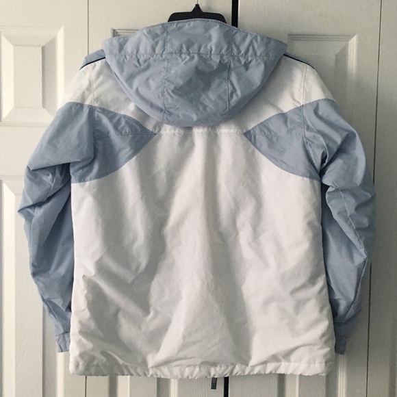 Columbia Light Blue/White Hooded Coat size MED - Picture 2 of 8